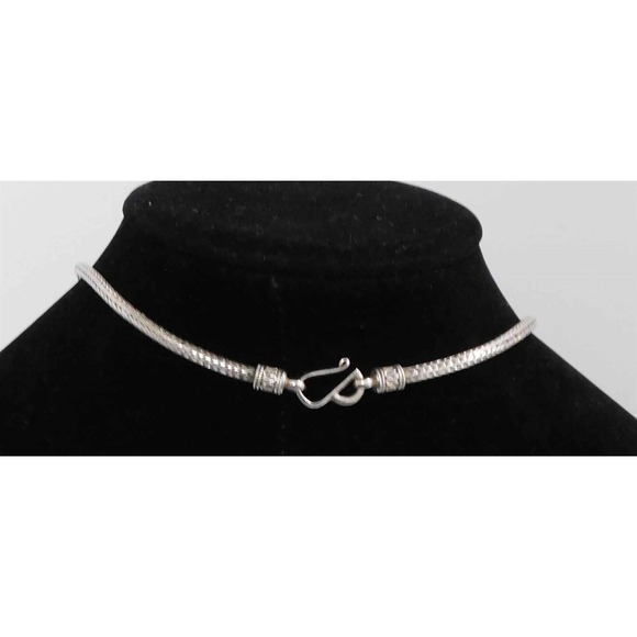 BJL Samuel Benham 14K Gold .925 Silver Chrysoprase Pendant Necklace 35.45g - Picture 2 of 6